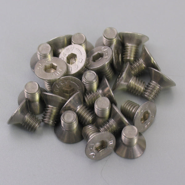 Allen screw M6x10 stainless steel with countersunk head (25 pieces)