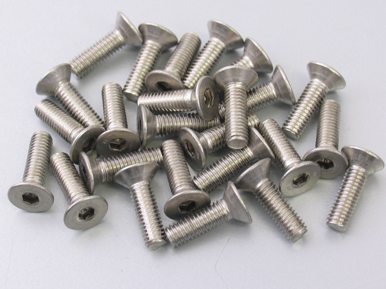 Allen screw M6x20 stainless steel with countersunk head (25 pieces)