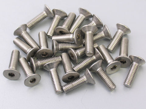 Allen screw M6x20 stainless steel with countersunk head (25 pieces)