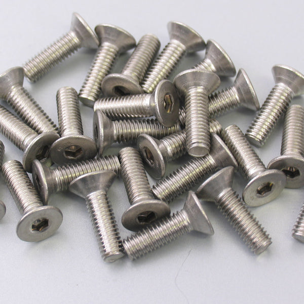 Allen screw M6x20 stainless steel with countersunk head (25 pieces)