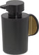 Tiger tune - zeepdispenser 180 ml - zonder boren - zelfklevend 3m tape - goud geborsteld zwart