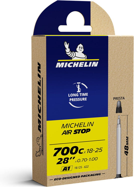 Michelin binnenband 28” – airstop a1 – frans (presta) ventiel – ventiellengte: 48mm – etrto-maat: 18 25-622