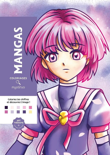 Hachette heroes coloriages mysteres mangas - kleuren op nummer kleurboek - hachette - kleurboek voor volwassenen