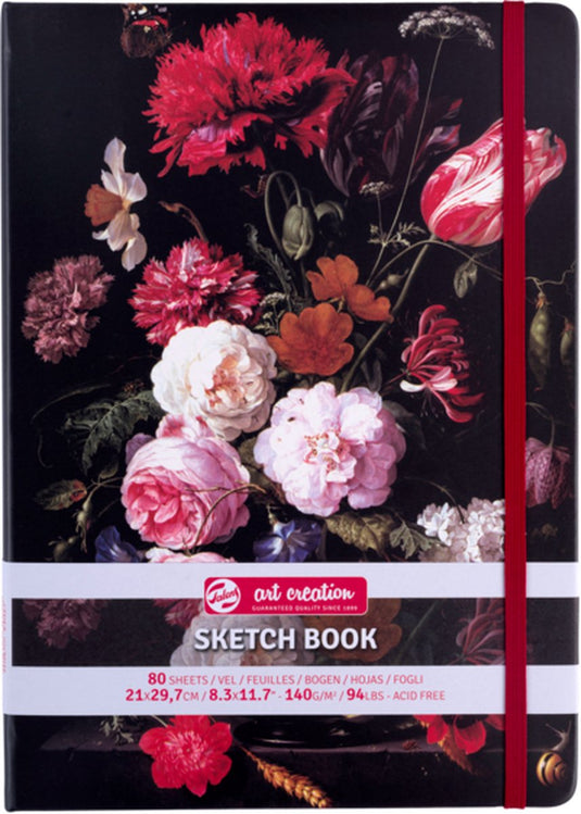Talens art creation schetsboek stilleven met bloemen in een glazen vaas | 21 x 29,7 cm, 140 g, 80 vellen