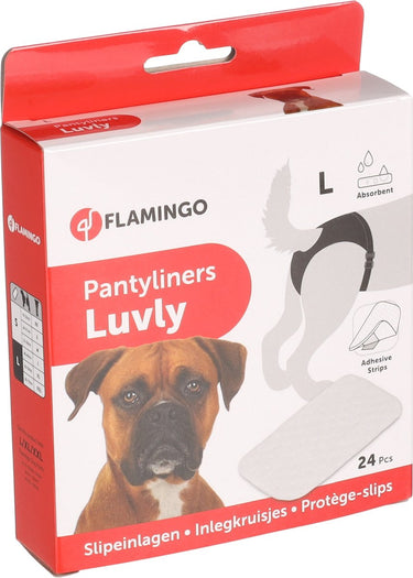 Flamingo inlegkruisje hond – loopsheidbroekje hond – luvly wit l – 24 stuks – voor loopsheid comfort