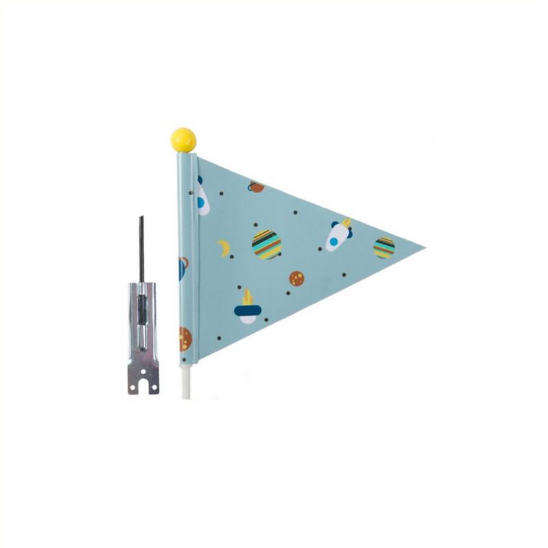 Load image into Gallery viewer, Beveiligingsvlag Pexkids Rocket Blue met raketafdruk
