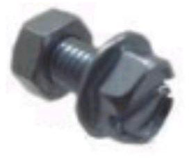 Fender bolt m5x25 incl nut, per 50