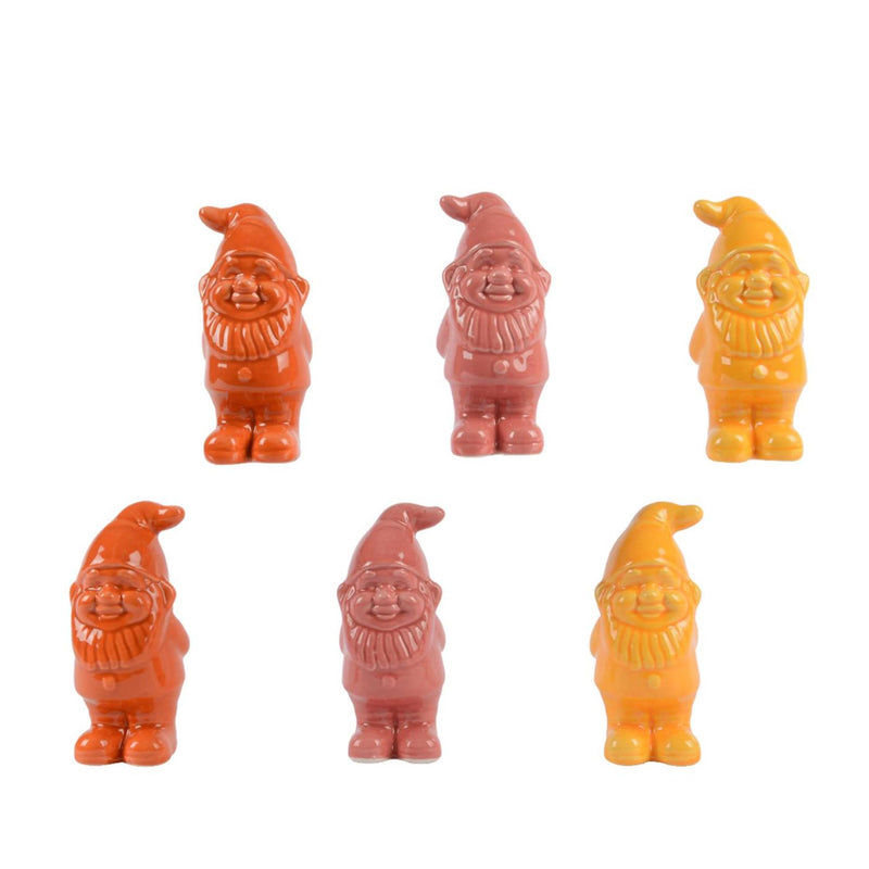 Afbeelding laden in galerijviewer, Decoris gnoom keramiek 5cm x w.5cm x h.10cm oranje tinten
