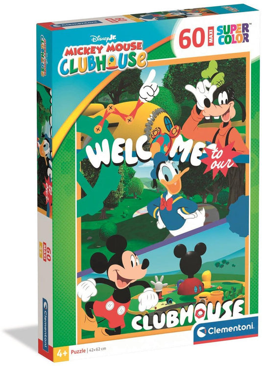 Clementoni kinderpuzzel disney mickey mouse - puzzel 60 maxi stukjes - legpuzzel en educatief speelgoed - puzzels voor kinderen vanaf 4 jaar