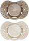 Difrax lovi fopspeen dynamisch - classy - 0 tot 6 maanden - beige bruin - 2 stuks