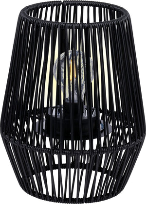 Arti casa solar tafellamp zwart - tuinverlichting op zonne energie - tafel lamp met warm wit licht - solar lamp met brandtijd tot 8 uur - ip44 waterdicht - 20 x 20 x 25 cm - kunststof