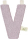 Little dutch slinger element - letter v - paars