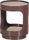 Woood sero bijzettafel - metaal glas - bruin - 45x37x37