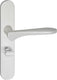 Impresso deurkruk - watford - voor binnen - ovaal deurschild met toiletsluiting - aluminium - 2 stuks
