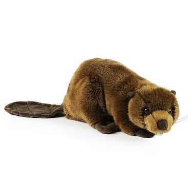 Pluche bever 28 cm eco-vriendelijk