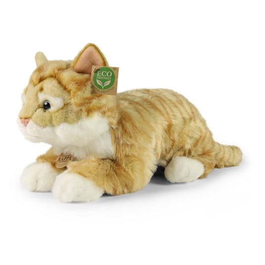 Pluche rood gestreepte kat 40 cm eco-fri