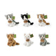 Pluche katten assorti 14 cm milieuvriend | 6 stuks