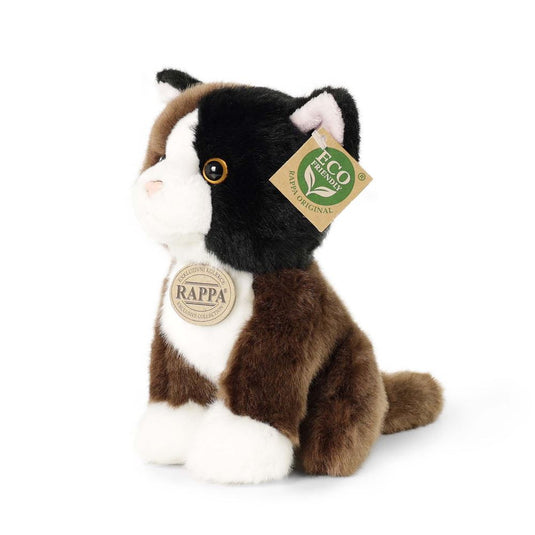 Pluche driekleurige kat 18 cm eco-vriend