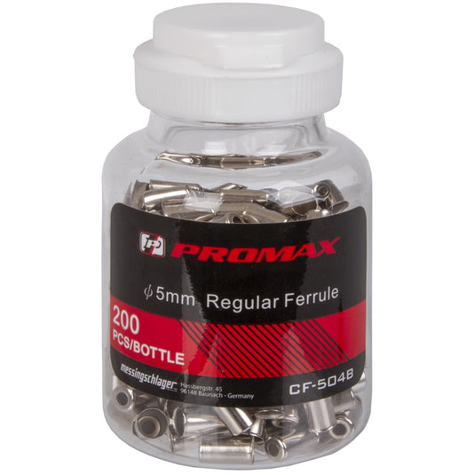 Promax kabelhoedje metaal ø5mm voor derailleurkabel (200 stuks) - zilver