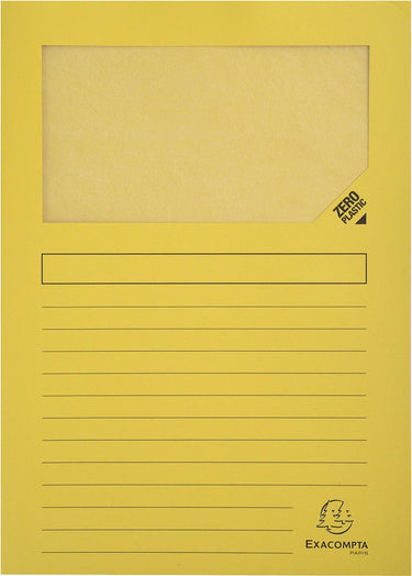 Exacompta l-map met venster forever geel pak van 100 stuks