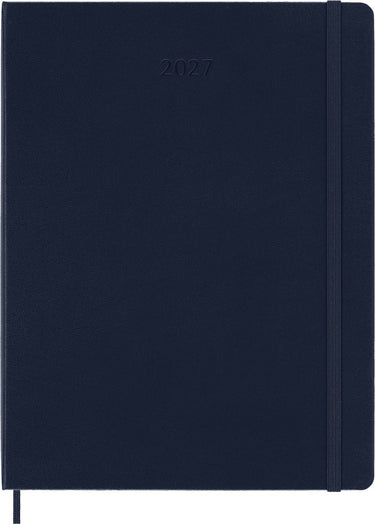 Moleskine 12 maanden agenda - 2027 - wekelijks - xl - harde kaft - saffier blauw