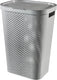 Curver infinity recycled dots wasmand met deksel - 60l - grijs