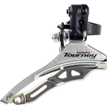 Shimano voorderailleur tourney fd-ty300 3x6 7 speed - down swing - top pull - hoge klem ø34,9 mm - 42t - (66-69°)