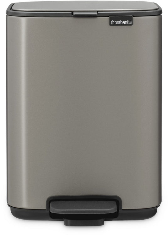 Brabantia bo pedaalemmer - 4 liter - badkamer - platinum