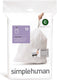 Simplehuman code c afvalzakken - 12 liter - 20 stuks - met trekband - wit