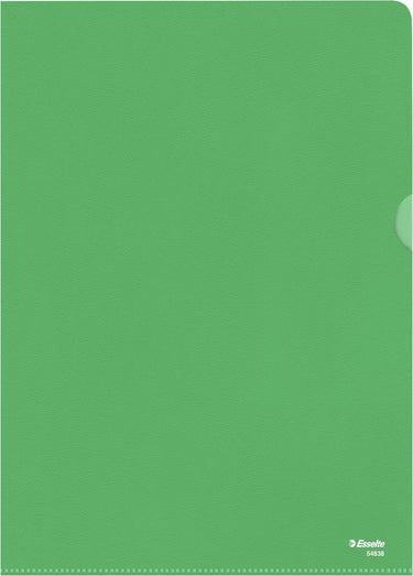 Esselte standaard zichtmap a4 - 0,11mm pp folie - 100 stuks - groen