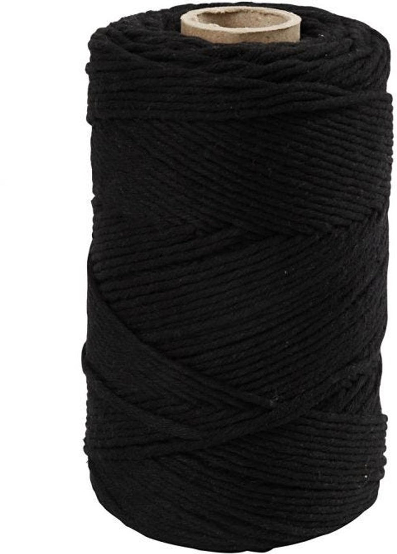 Load image into Gallery viewer, Creativ company macrame koord zwart, 198m
