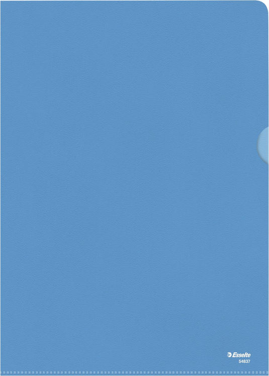 Esselte standaard zichtmap a4 - 0,11mm pp folie - 100 stuks - blauw