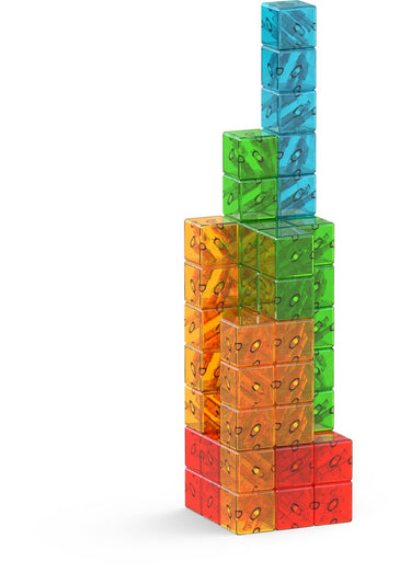 Geomag magicube kleurrijk recycled - magnetische bouwblokken - 64-delig - vanaf 1 jaar