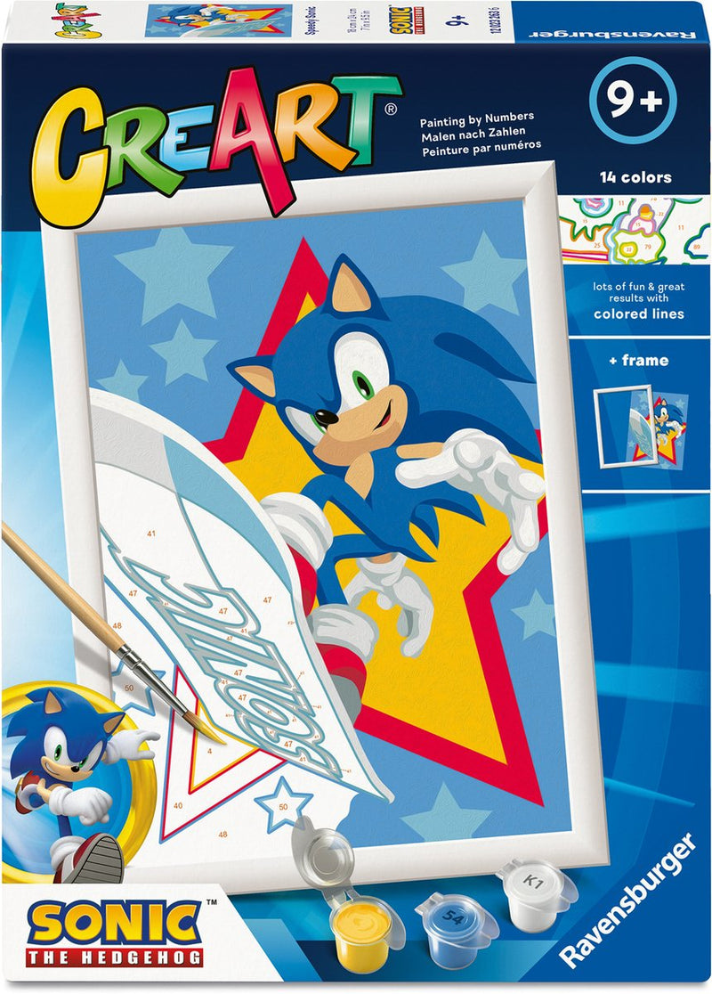 Afbeelding laden in galerijviewer, Ravensburger – creart: speedy sonic – schilderen op nummer
