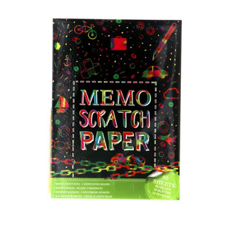 Memo papier scratch a4 50 vel+2 pennen | 7 stuks