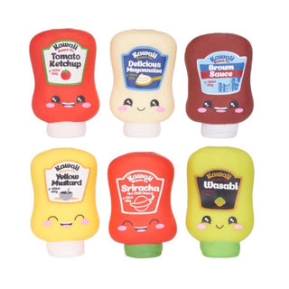 Load image into Gallery viewer, Kawaii foodies squishy sauces 10cm 6 asst | 12 stuks
