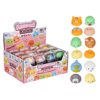 Kawaii kuties squishy mochi diertjes 12 asst | 36 stuks