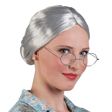 Boland pruik granny oma pruik grijs haar
