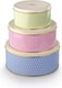 Tala originals - koekblikken set – 3 luchtdichte koekblikken – pastel – voor koekjes, cake taart – stapelbaar duurzaam – met afsluitdeksel