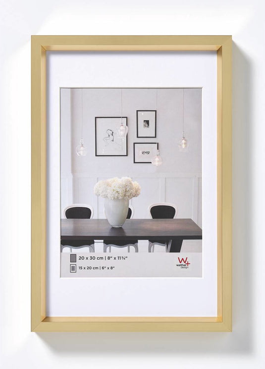 Walther steel style - kunststof lijst - fotoformaat 30x40 cm - goud