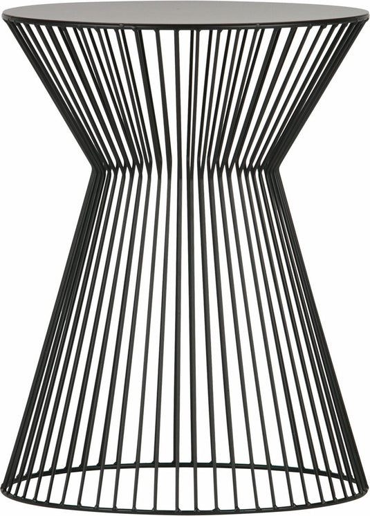 Woood suus bijzettafel - metaal - zwart - 46x ø35