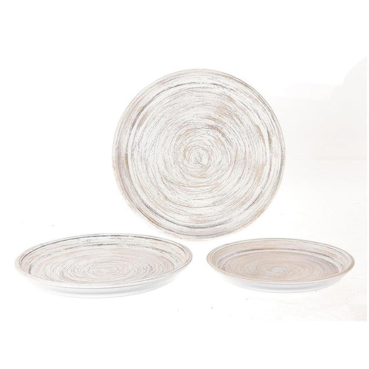 Hbx natural living hbx natrural living schalenset lipaek 3-delig white wash ã˜33-40-45cm