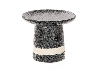 Hbx natural living kandelaar bindydia 12x10,5cm aardewerk zwart