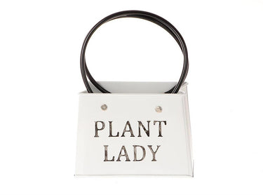Hbx natural living hbx living planter plant lady metaal 13x14,5x11,5cm wit