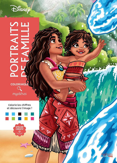 Hachette heroes atelier créatif disney coloriages mystères coloriages mysteres disney - portraits de famille - hachette - kleuren op nummer kleurboek voor volwassenen