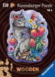 Ravensburger houten puzzel lovely cat - legpuzzel - 150 stukjes