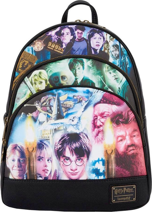 Loungefly harry potter - trilogy triple pocket rugtas - multicolours
