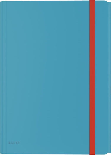 Leitz cosy pp 3-klepsmap - map met vak - mappen voor a4 documenten - ideaal voor thuiskantoor thuiswerken - sereen blauw
