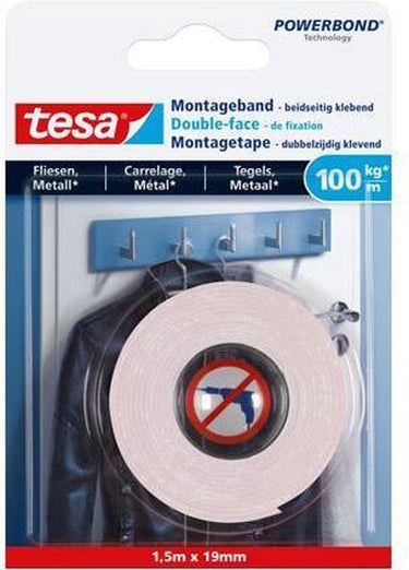 Tesa 1x isolatietape rol zwart 20 mtr x 1,9 cm - universele tape