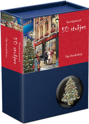 Tucker's fun factory houten kerstpuzzel - the bookshop - 50 stukjes 13,5×12cm (b×h) - legpuzzels